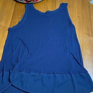 LOFT Deep Blue Sleeveless Tank Top